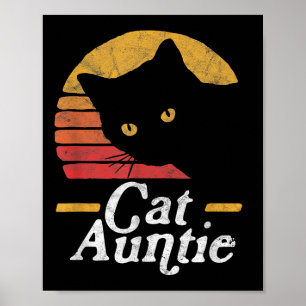 Poster Chat Tante Vintage 80 Style Sun Tat Retro Dist