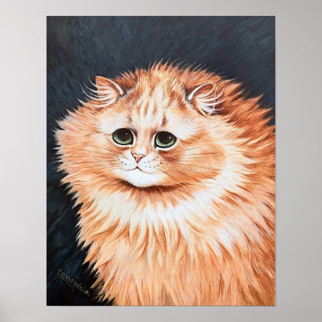 Poster Chat tigré, Louis Wain (Devant)