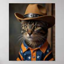 Chat Tortishell Portant Un Casquette Cowboy