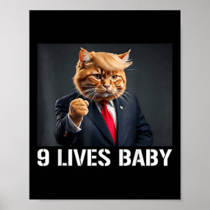 Poster Chat Trump 9 Vit Bébé Drôle Chat Avec Trump Cheveu