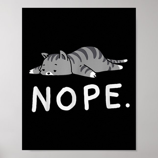 Poster Chat Woot Nope (Devant)