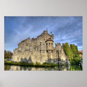 Poster château à Gand