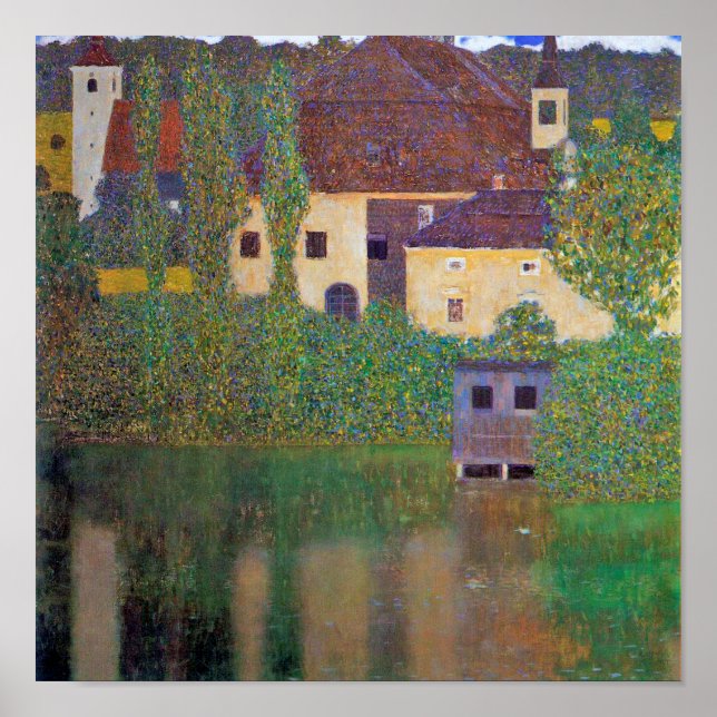Poster Château aquatique, Gustav Klimt (Devant)