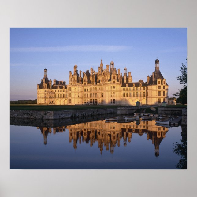 Poster Château Chambord, Vallée de la Loire, France (Devant)