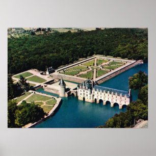 Poster Château Chenonceaux de la France, la Loire