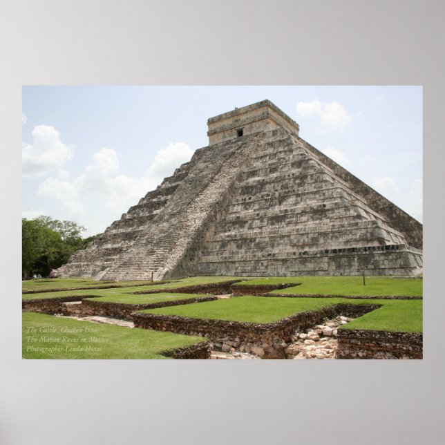 Poster Château, Chichen Ixta, Ruines Mayas, Mexique (Devant)
