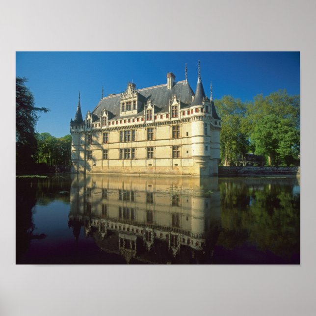Poster Château d'Azay-le-Rideau, Indre-et-Loire, (Devant)