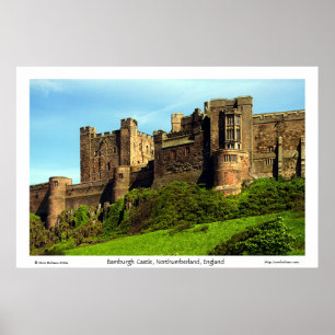 Poster Château de Bamburgh, le Northumberland, Angleterr