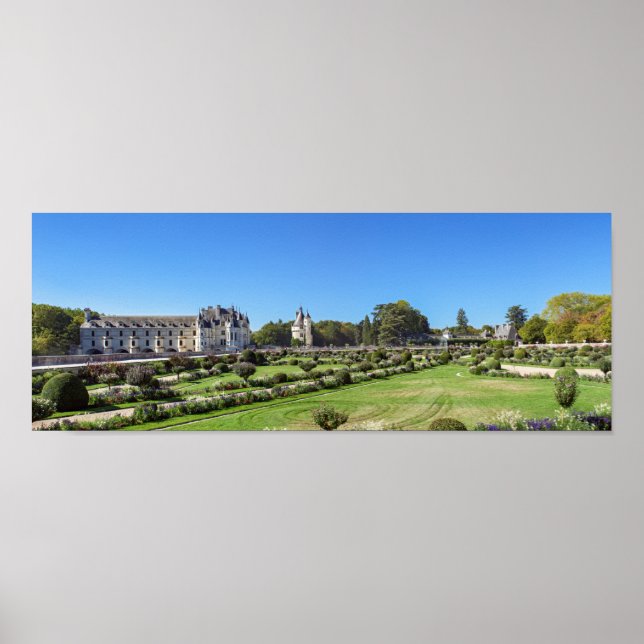 Poster Château de Chenonceau dans la vallée de la Loire - (Devant)