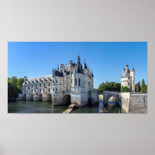 Poster Château de Chenonceau dans la vallée de la Loire - (Devant)