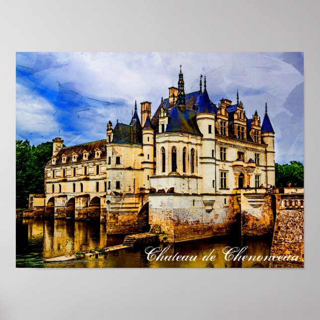 Poster Château de Chenonceau. France. (Devant)