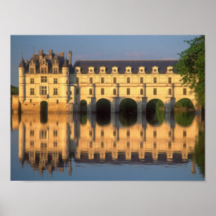 Poster Château de Chenonceau, rivière Cher, Loir-et-Cher,