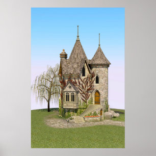Poster Château de Conte de Fées Cadeau de Fantaisie et d'