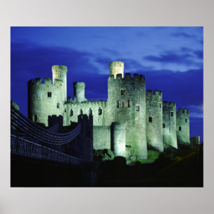 Poster Château de Conwy, Gwynedd, Pays de Galles