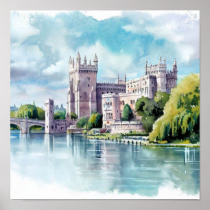 Poster Château de London-Windsor (A), aquarelle