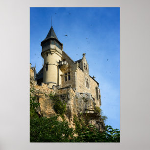 Poster château de Montfort, Dordogne, France