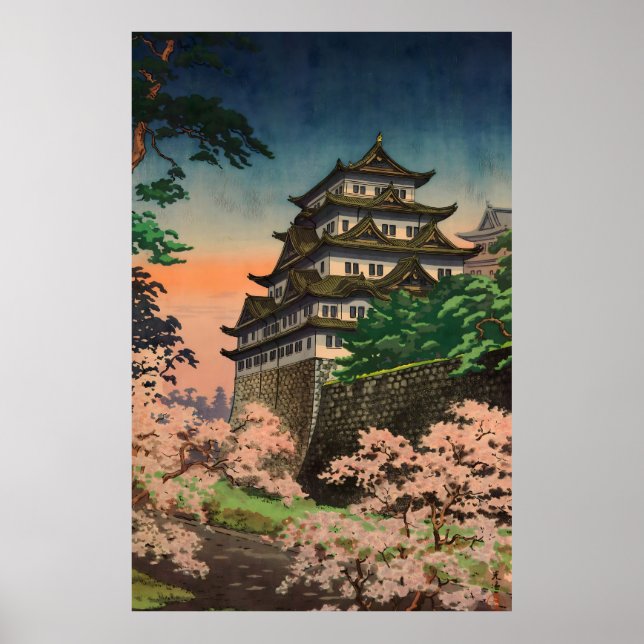 Poster Château de Nagoya 1937 par Tsuchiya Koitsu (Devant)
