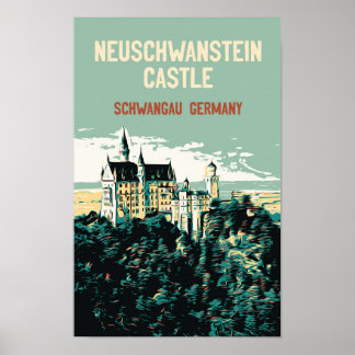 Poster Château de Neuschwanstein à Schwangau, Allemagne P