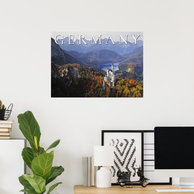 Poster Château de Neuschwanstein | Allemagne, Bavière (Bureau à domicile)