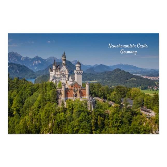 Poster Château de Neuschwanstein, Allemagne Bavière (Devant)