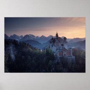 Poster Château de Neuschwanstein, construit fin des année