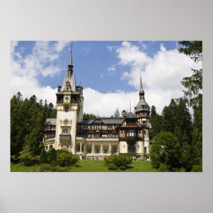Poster Château de Peles du XVIIIe siècle, Sinaia, Rouma