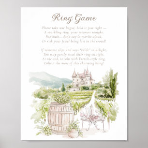 Poster Château de Provence Jeu de Bague Mariage Champêtre