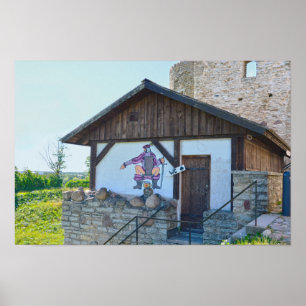 Poster Château de Rakvere bâtiment des toilettes, Estonie