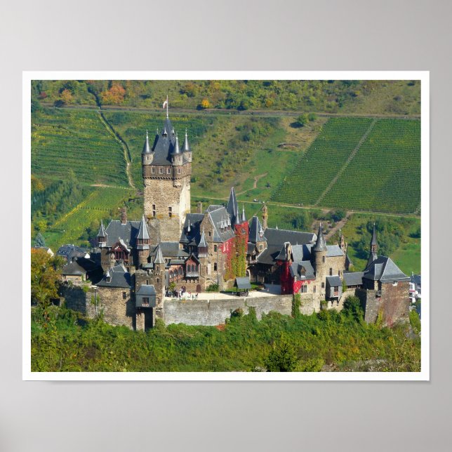 Poster Château de Reichsburg Cochem, Allemagne (Devant)