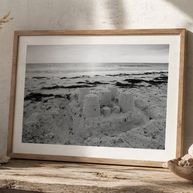 Poster Château de sable sur la rive de la plage Paysage c (Créateur téléchargé)