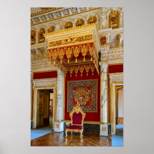 Poster Château de Schwerin Salle du Trône, Allemagne