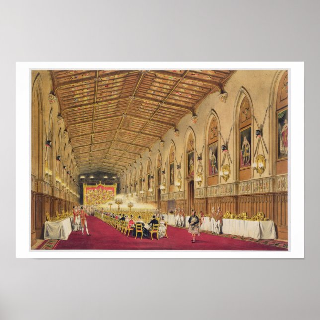 Poster Château de St George, Windsor, 1838 (Devant)