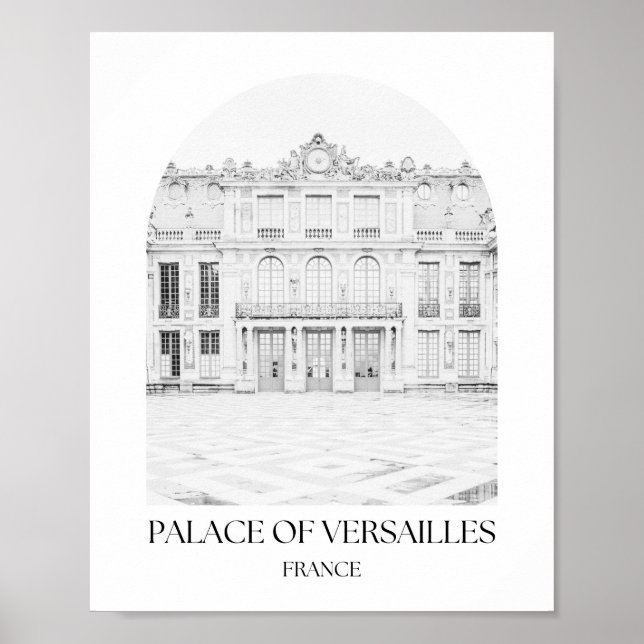 Poster Château de Versailles France Arc Photo Imprimer (Devant)
