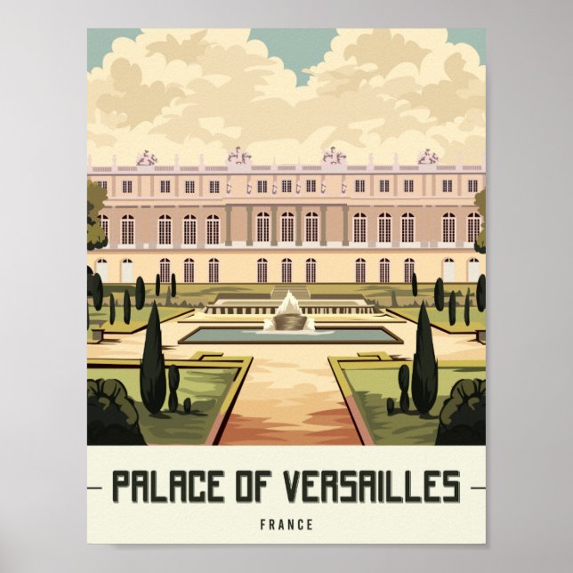 Poster Château de Versailles Paris France Lieu de voyage (Devant)