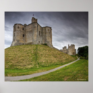 Poster Château de Warkworth en Northumberland, Angleterre