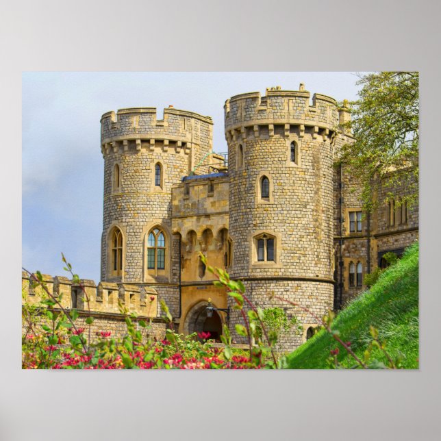 Poster Château de Windsor au printemps (Devant)
