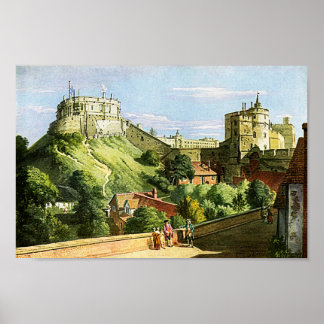 Poster Château de Windsor Peinture aquarelle Beaux-Arts I