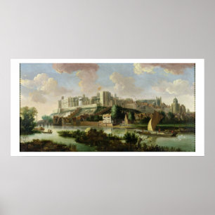 Poster Château de Windsor vu de la Tamise, c.1700 (huile