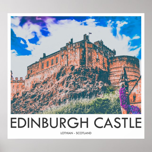 Poster Château d'Édimbourg, Lothian, Écosse (Devant)