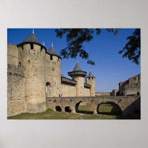 Poster Château des Comtes, Carcassonne, Aude, Languedoc,