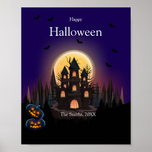 Poster Château d'Halloween