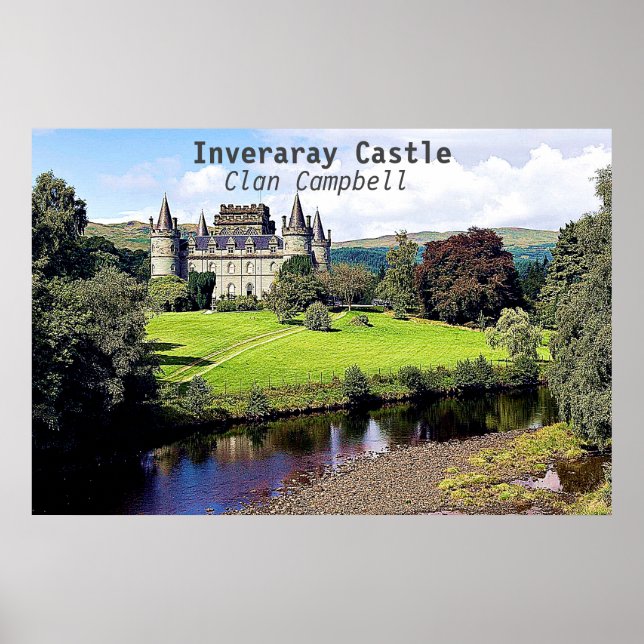 Poster Château d'Inveraray - Clan Campbell (Devant)