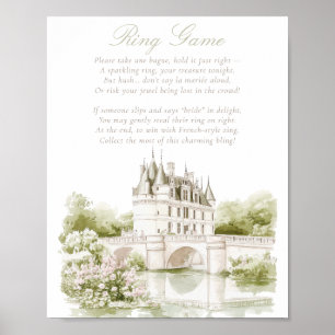 Poster Château élégant Jeu de bague de romance française
