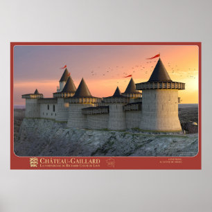 Poster CHÂTEAU-GAILLARD - Côté Seine, at the ri