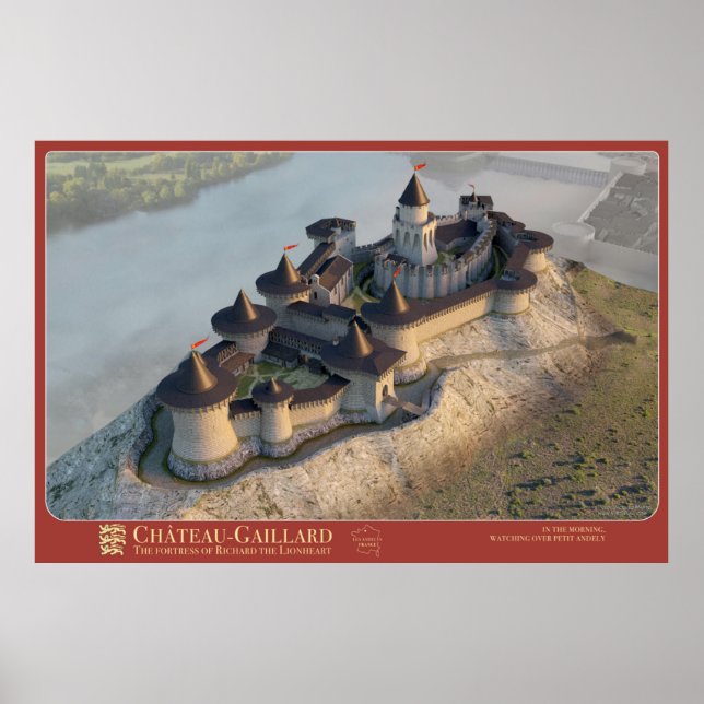 Poster Château-Gaillard, observation sur Petit Andely (Devant)