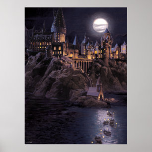 Poster Château Harry Potter   Grand lac à Hogwarts