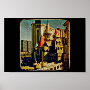 Poster Château médiéval de Grunge