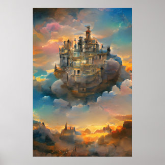 Poster Château médiéval, Royaume d'Imaginaire, Château da