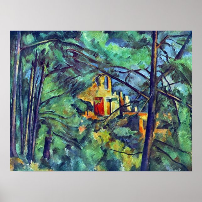 Poster Chateau noir par Paul Cezanne (Devant)