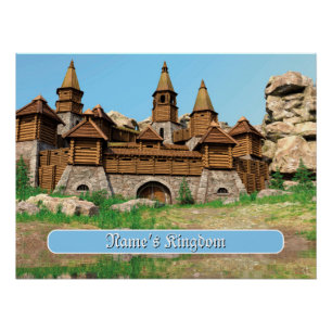 Poster Château Personnalisé pour Enfants